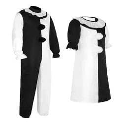 Movie Terrifier Art Clown Horor Cosplay Costume Joker Disguise Kids Jumpsuit Fancy Dress Up Suit Halloween Carnival Party