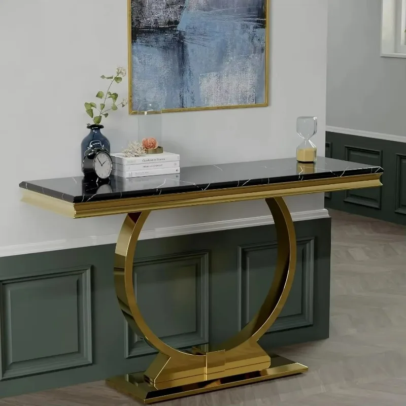 Factory Direct 2026  Black Gold Console Table, 50