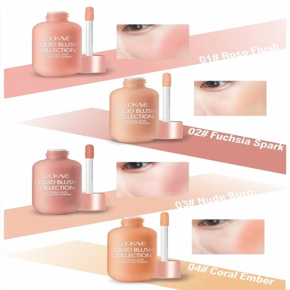 Waterdichte Vloeibare Wang Blush Schoonheid Zweetbestendige Natuurlijke Wangtint Crème Gezicht Pigment Nude Pink Face Blush Gel Vrouwen