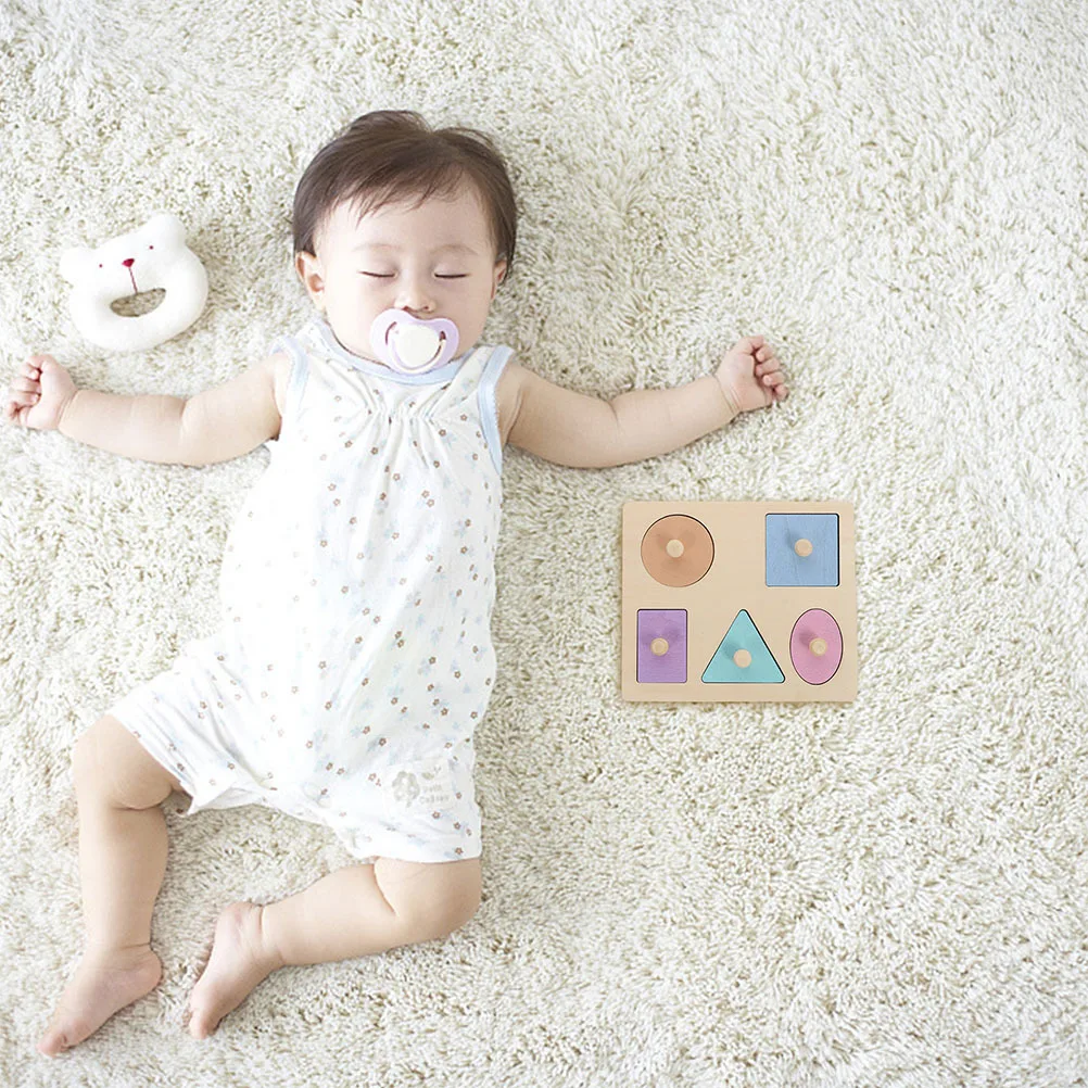 

2 set 2 Sets Wooden Geometric Shape Matching Puzzle For Kids Educational Brain Development Shape Recognition Learning Block Game