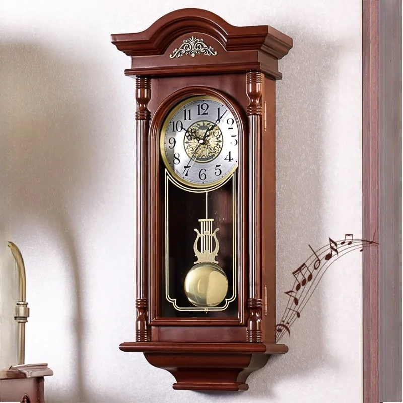 Music Timekeeping Wall Clock Retro Style Creative Decorative Swing Clock household horloge murale géante living room furniture