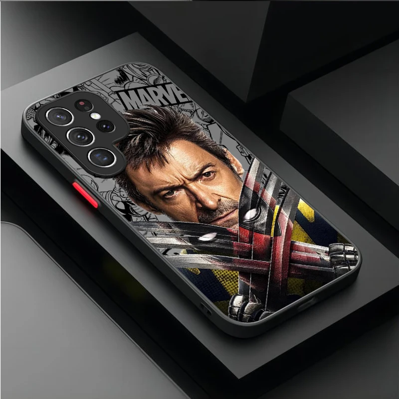 Marvel Deadpool Wolverine Case For Samsung Galaxy S24 S23 S22 Ultra S21 S20 FE S10 Plus Note 20 10 A15 A25 A35 A55 Matte Cover