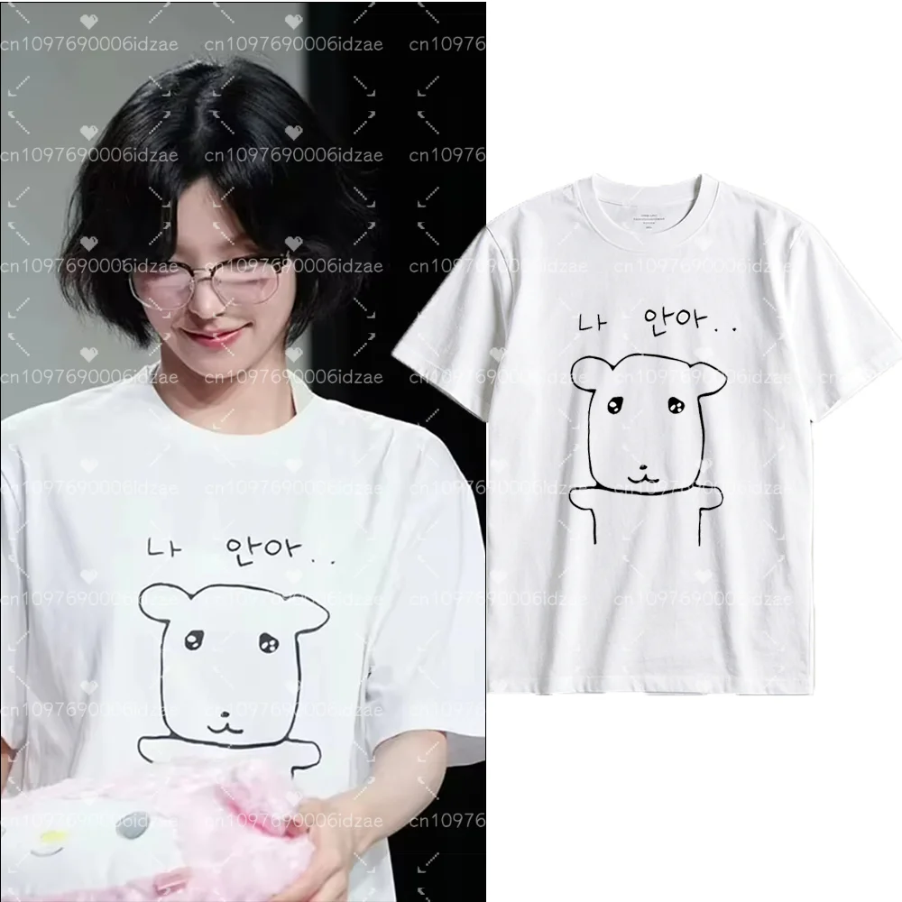 26 Ladies'Cute Slim Fit O-neck Cotton T-shirt With Fun Harajuku Style Short Sleeved Printed Summer Daily Commuting Comfort Top
