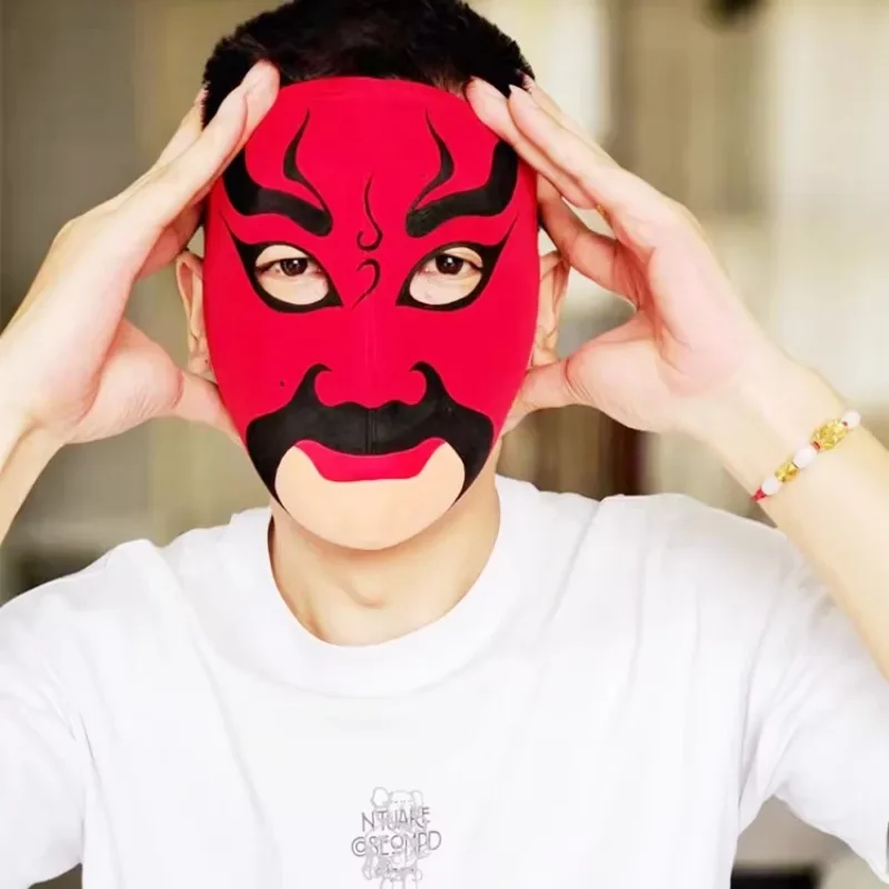 

Sichuan Opera face-changing, silk, hand-painted face mask, props Peking Opera, makeup, Christmas