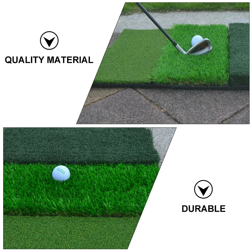 

Golf Practice Mat Foldable Hitting Pad for Use 3 Lengths Grass Durable Portable Swing Training Aid Compact Size