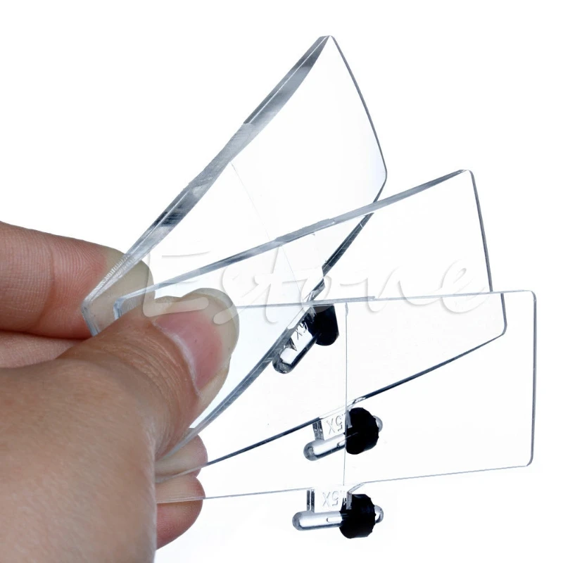 Folding Eyeglass Clip On Loupe Glass Handsfree Precise Magnifier