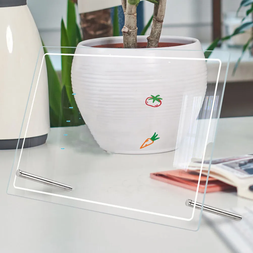 

Набор из 1 шт.: Настольная акриловая доска для записей, многоразовая, для сухого стирания, еженедельный планировщик, офисная доска для заметок