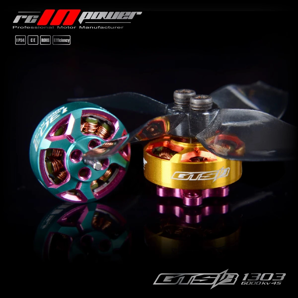 

Rcinpower Gts V3 1303 Plus Brushless Motor 5000/6000/8000/11500kv For Dji O3 Rc Fpv Freestyle 2-3inch Drone
