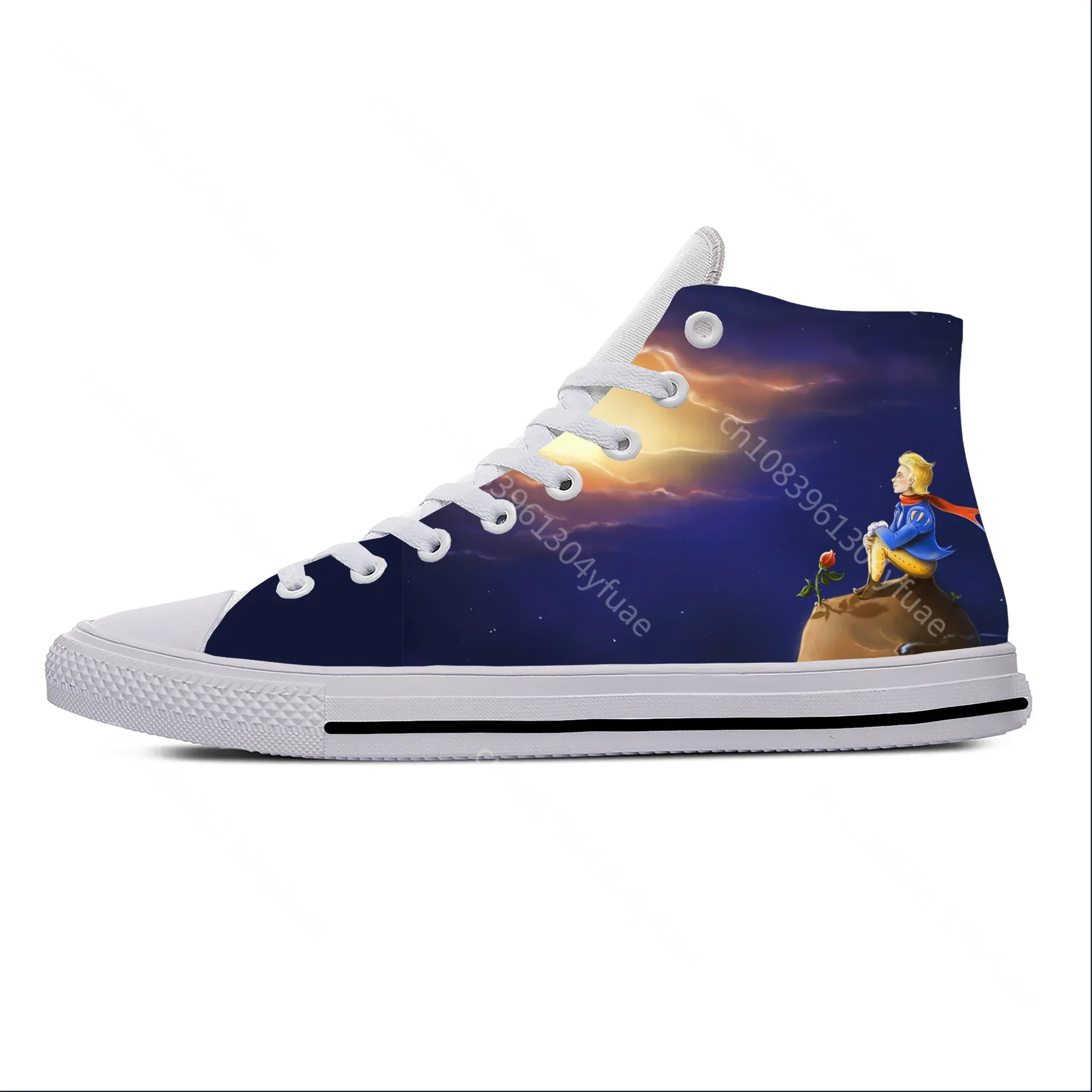 Hot Anime Cartoon Manga Comic Little Prince Funny Casual Cloth Shoes High Top Lightweight Breathable 3D Print Men Women Sneakers