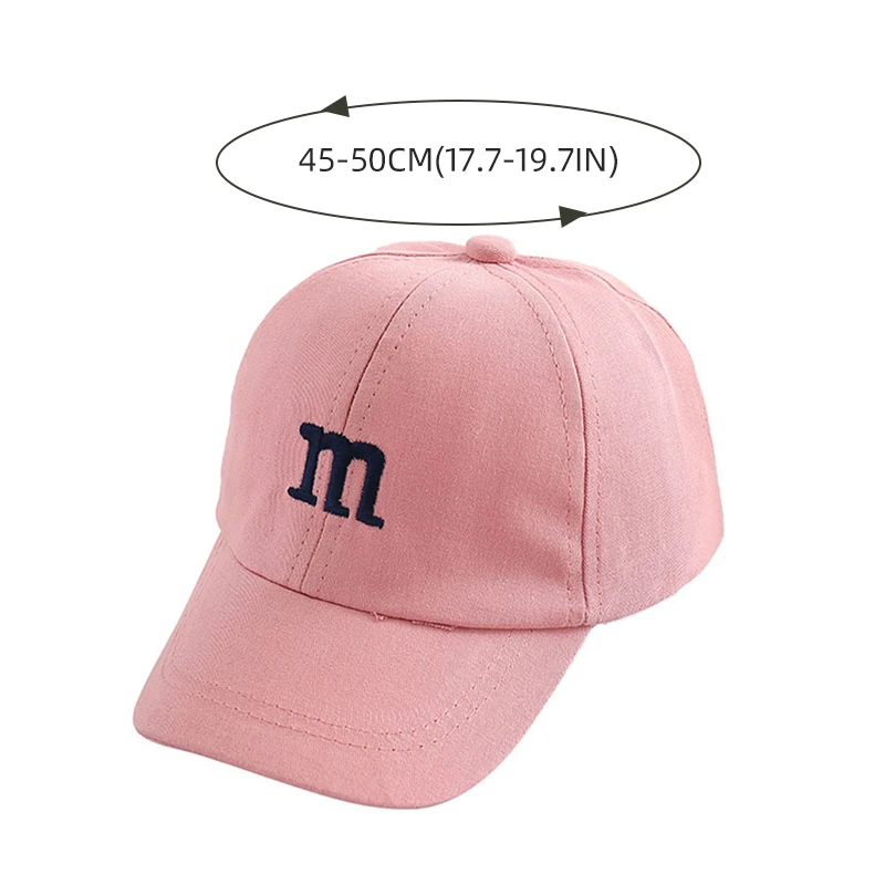 Summer Baby Hat For Kids Baseball Cap Girls Boy Hats Summer Baby Sun Hat Hip Hop Embroidered Letter M Caps 0-4 Years