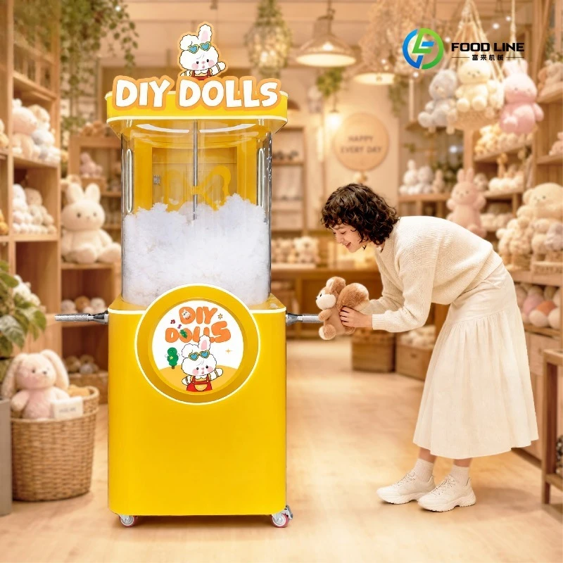 2026 New FL wholesale Semi Automatic Easy Moving 2 Nozzles Teddy Bear Stuffing Machine Plush Toy Filling Machine Customized