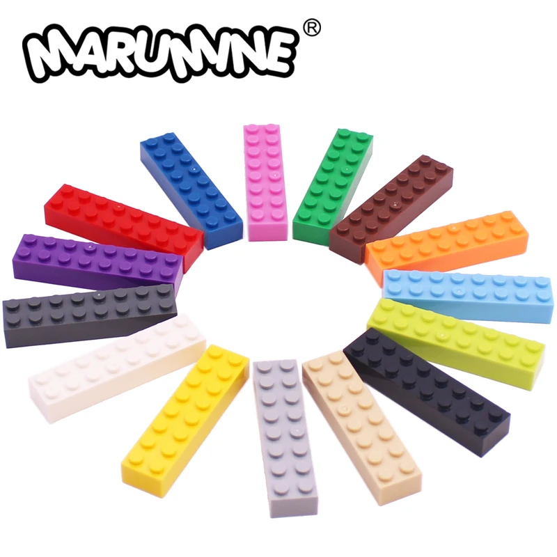 

Marumine 10 шт. 2x8 3H кубик кирпича MOC классические строительные блоки аксессуары детали совместимы с 3007 DIY Строительная базовая панель