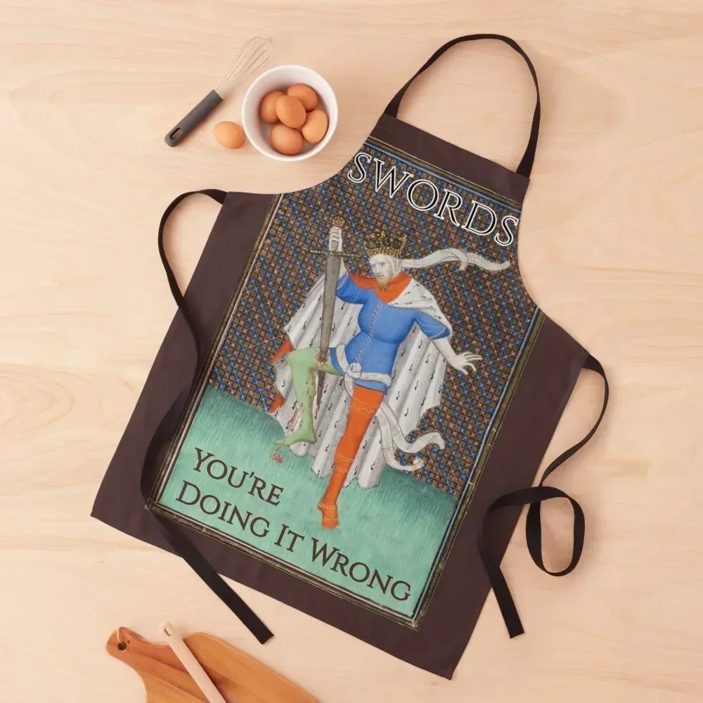 

Swords - You're Doing It Wrong Apron Cooking Cleaning Products For Home Woman Work Apron