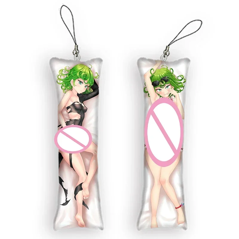 4x12cmONE PUNCH MAN Tatsumaki Hanger Dakimakura Mini Sleutelhanger Anime Body Sleutelhanger Telefoon Hanger Cosplay Anime sleutelhanger