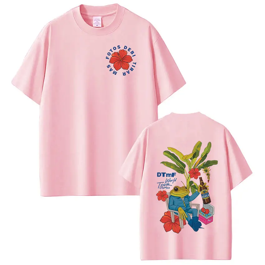 T-shirt Rapper Bad Bunny 2026 Debi Tirar Mas Fotos DTMF World Tour T-shirts Femme Mode Vintage Hip Hop Streetwear