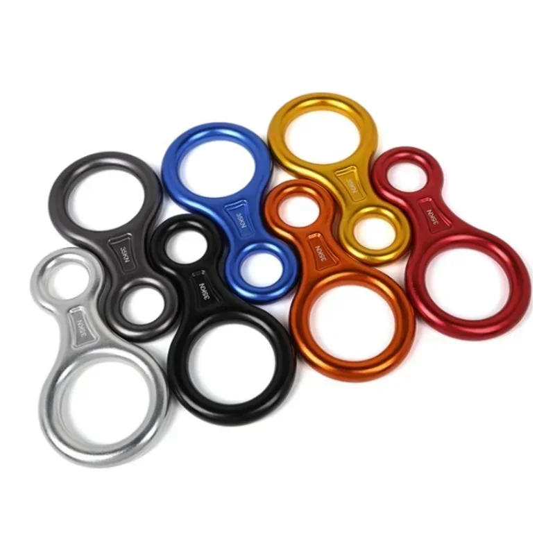 New Exercise Outdoor Downhill Safety Ring, Climbing Equipment, Locking Ring, Descending Device, Escape Rope Descending Device, 3