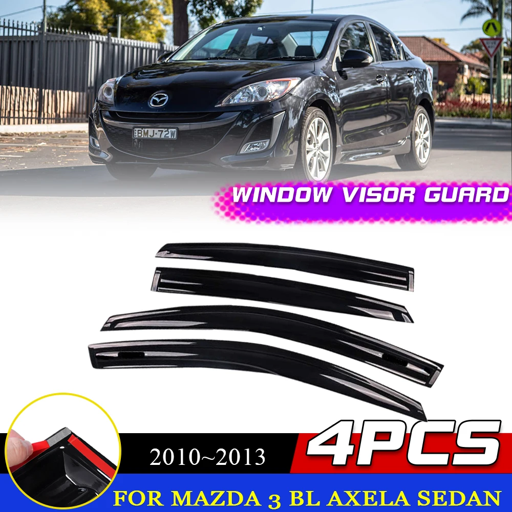 

Windows Door Visor for Mazda 3 BL Mazda3 Axela Sedan 2010~2013 Awnings Sun Rain Eyebrow Smoke Deflector Guard Cover Accessories