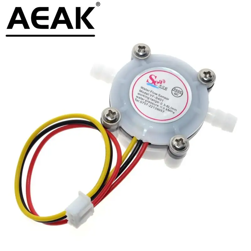 1pcs Água Café Fluxo Sensor Interruptor Medidor Flowmeter Contador 0.3-6L/min AEAK