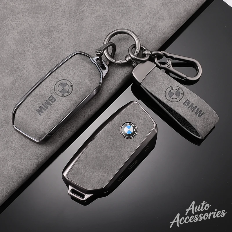 TPU Alloy Car Key Case Cover Protection Shell Keychain For BMW 2 4 5 7 Series IX XM X3 X4 X5 X6 X7 I5 I7 IX1 IX2 M5 XM X5M X6M view 5