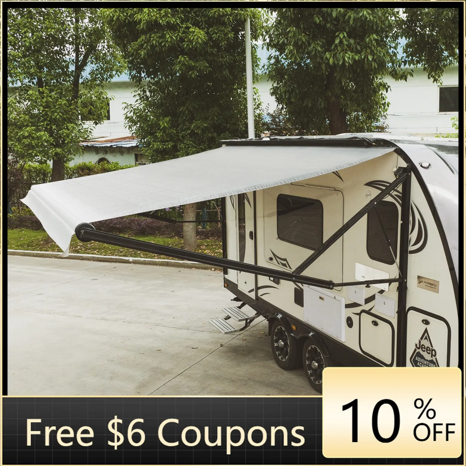 STLF Awnlux المتداول التلقائي مع نسيج معزز PVC لقافلة المظلة Rv للتخييم المتنقل #1