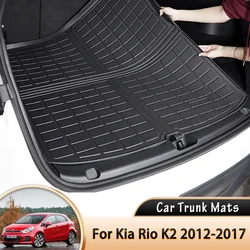 Car Rear for Kia Rio Pride Hatchback UB 2012~2017 2015 2016 Boot Cargo Liner Trunk Floor Mat Tray Luggage Cover Protector Tray