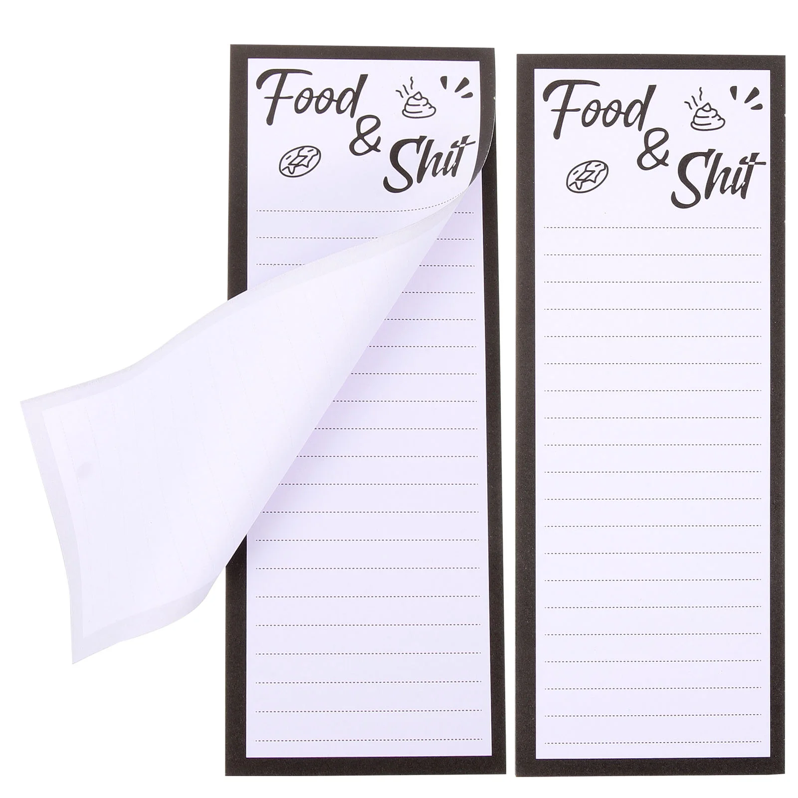 2 Pcs Magnetic Notepads Magnets Shopping List for Fridge to Do Notebook 20x75cm Grocery The Refrigerator Office