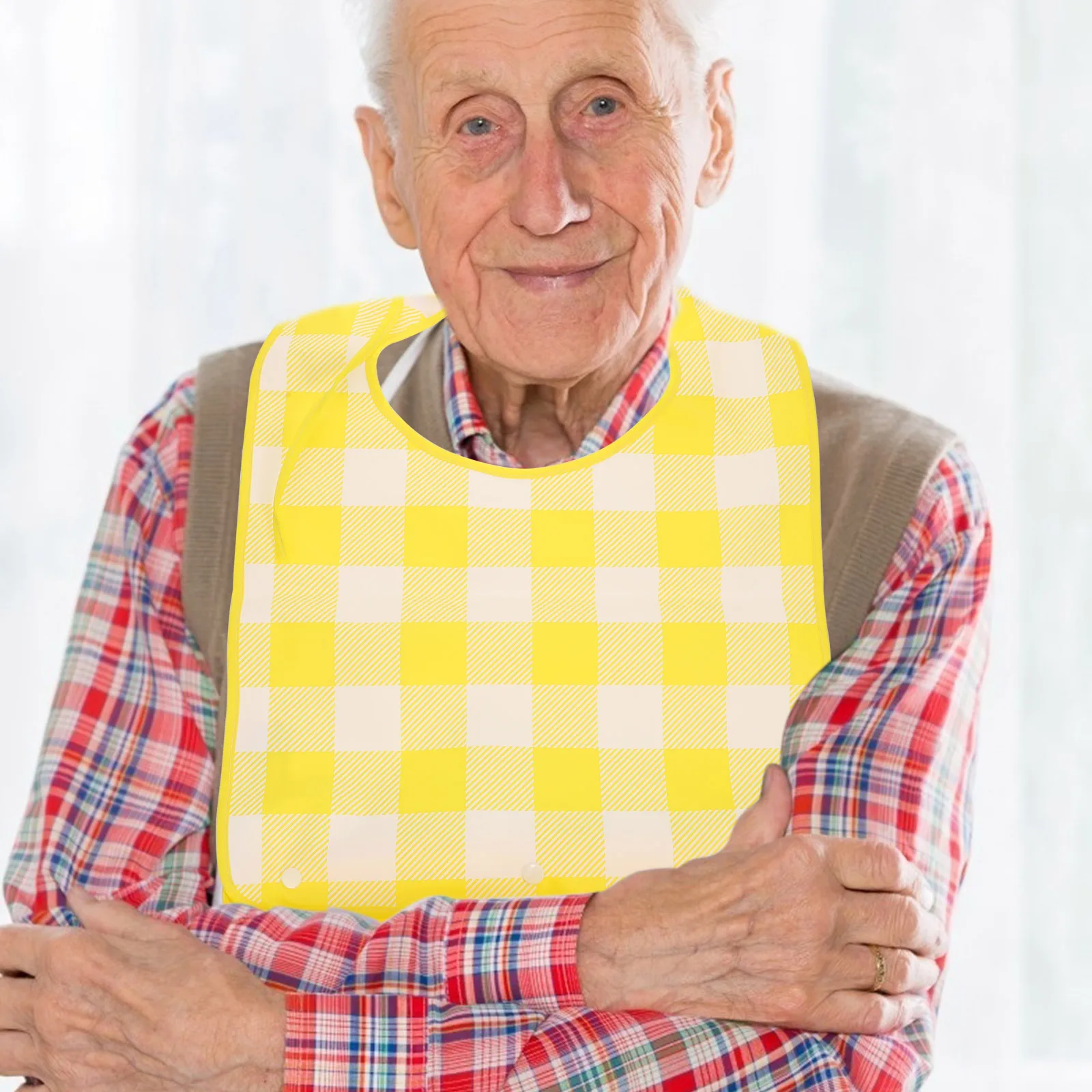 

Waterproof Bib Adult Saliva Holder Reusable Eating Apron EVA Large Size Protect Clothing Remove Stains Easy On Off