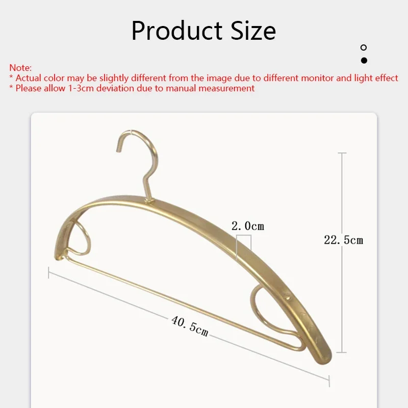 Złote poszerzone metalowe wieszaki na ubrania, luksusowy wieszak ze stopu aluminium na spodnie swetrowe, wysokiej jakości stojak do przechowywania w