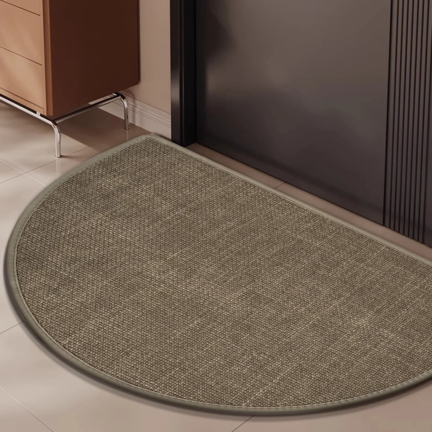 Entrance Door Mat Linen Weaving Decor Door Entry Mats Outdoor Carpet Home Floor Mat Semi-circular Rug Tapete Entrada De Casa