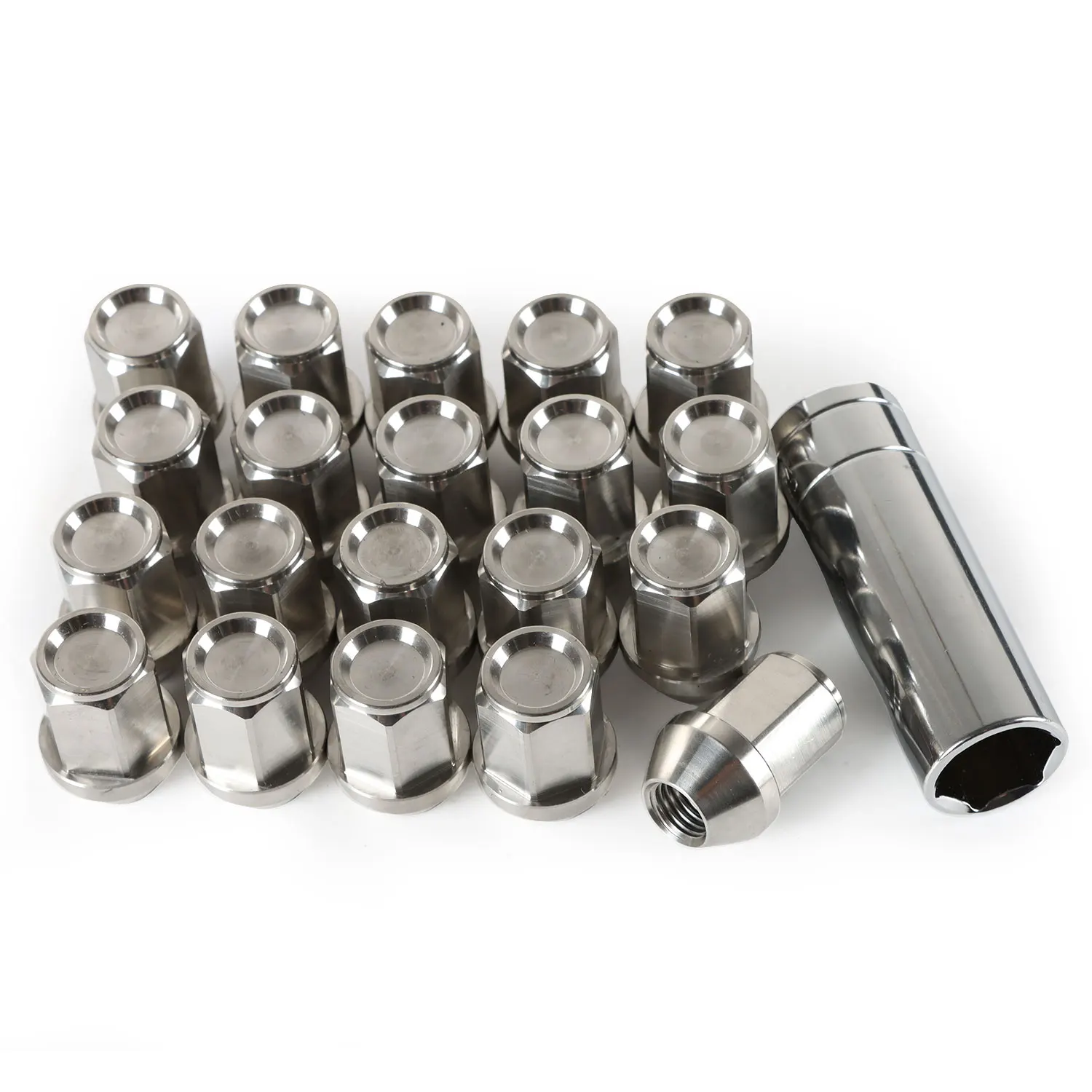 

20Pcs Stainless Steel Lug Nuts Wheel Nuts Hex 19mm Length 35mm M12*1.5 Universal Automotive Replacement Parts