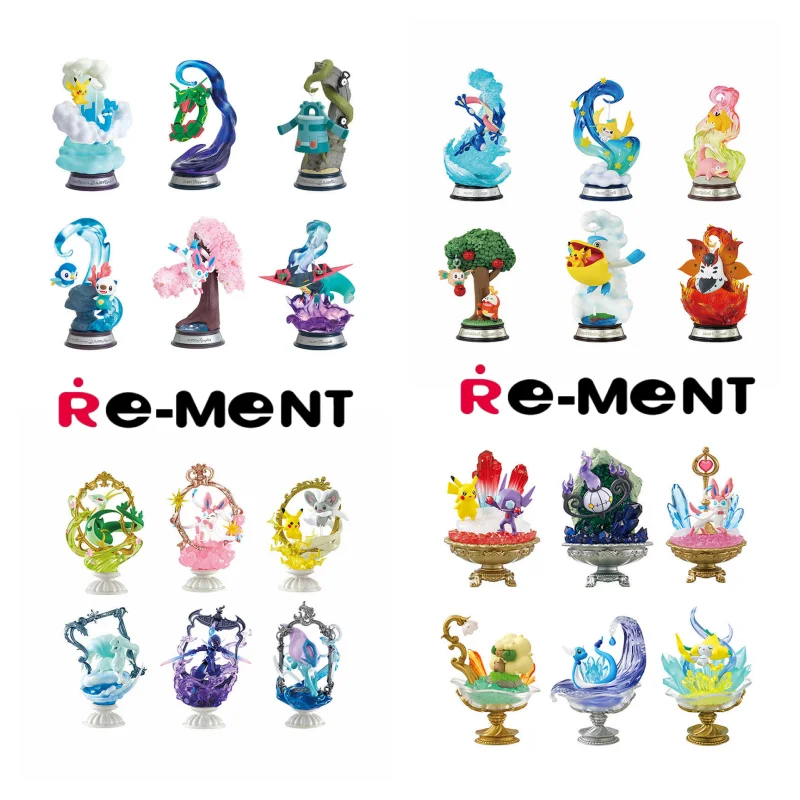 Re-Ment Original Pokemon Figure Toys Lucario Tinkaton Latios Vintage Swinging Swing Collection 3 STARRIUM SERIES Model Doll Gift