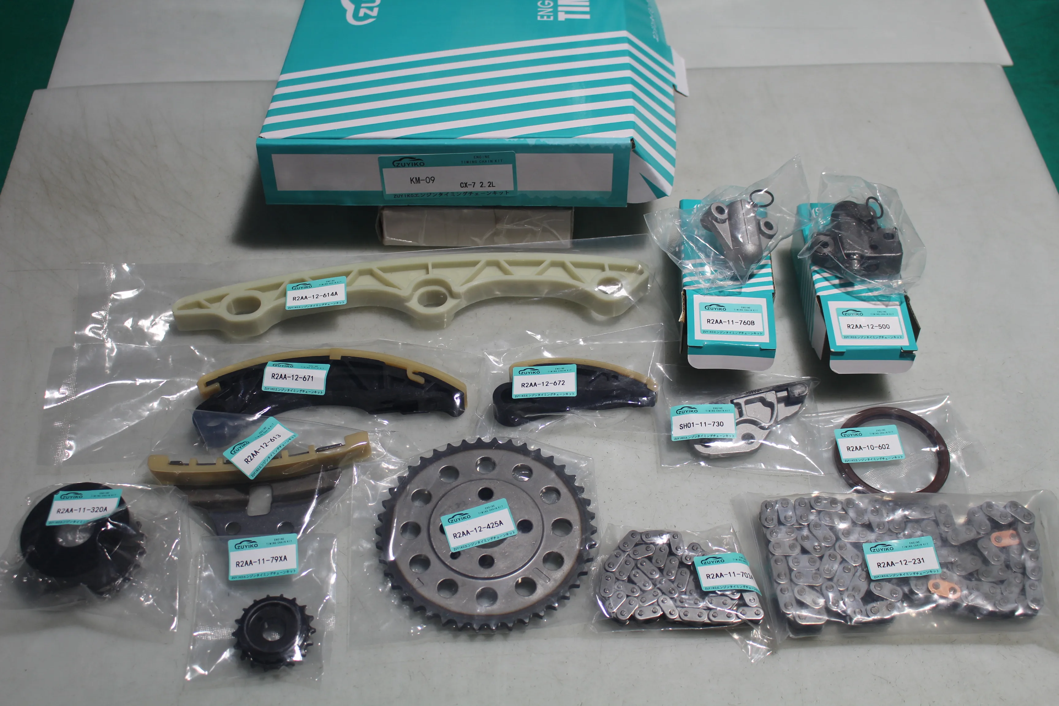 Kit de cadena de distribución Cx7 para motor diésel Mazda6 Cx-7 2.2l R2rr R2aa-12-231 R2aa12500 KM-09