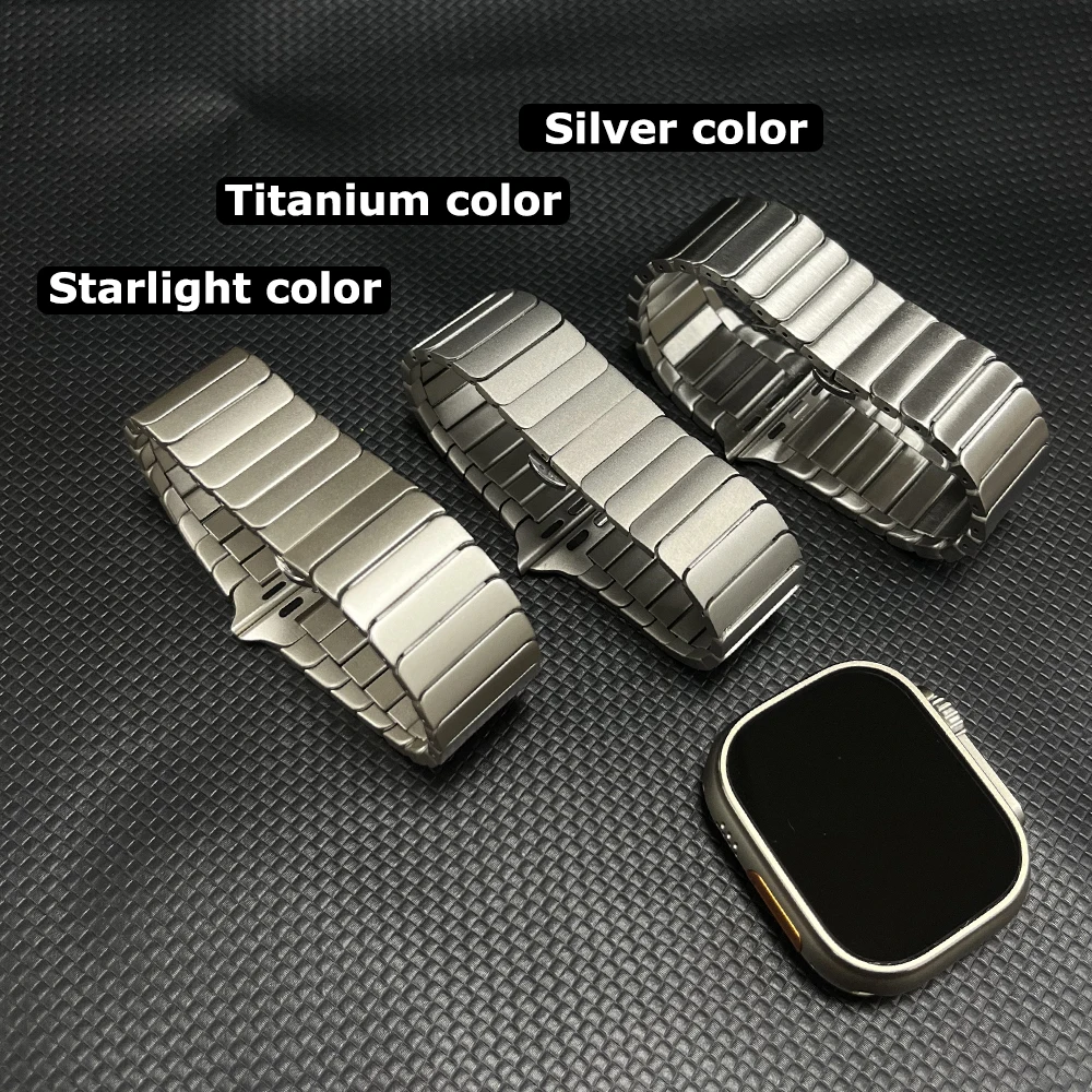 Luxury Stainless Steel Band for iWatch 8 45mm Ultra 49mm Strap 42mm 44mm 40 41mm Starlight Bracelet for Apple Watch 7 6 5 4 Se 3