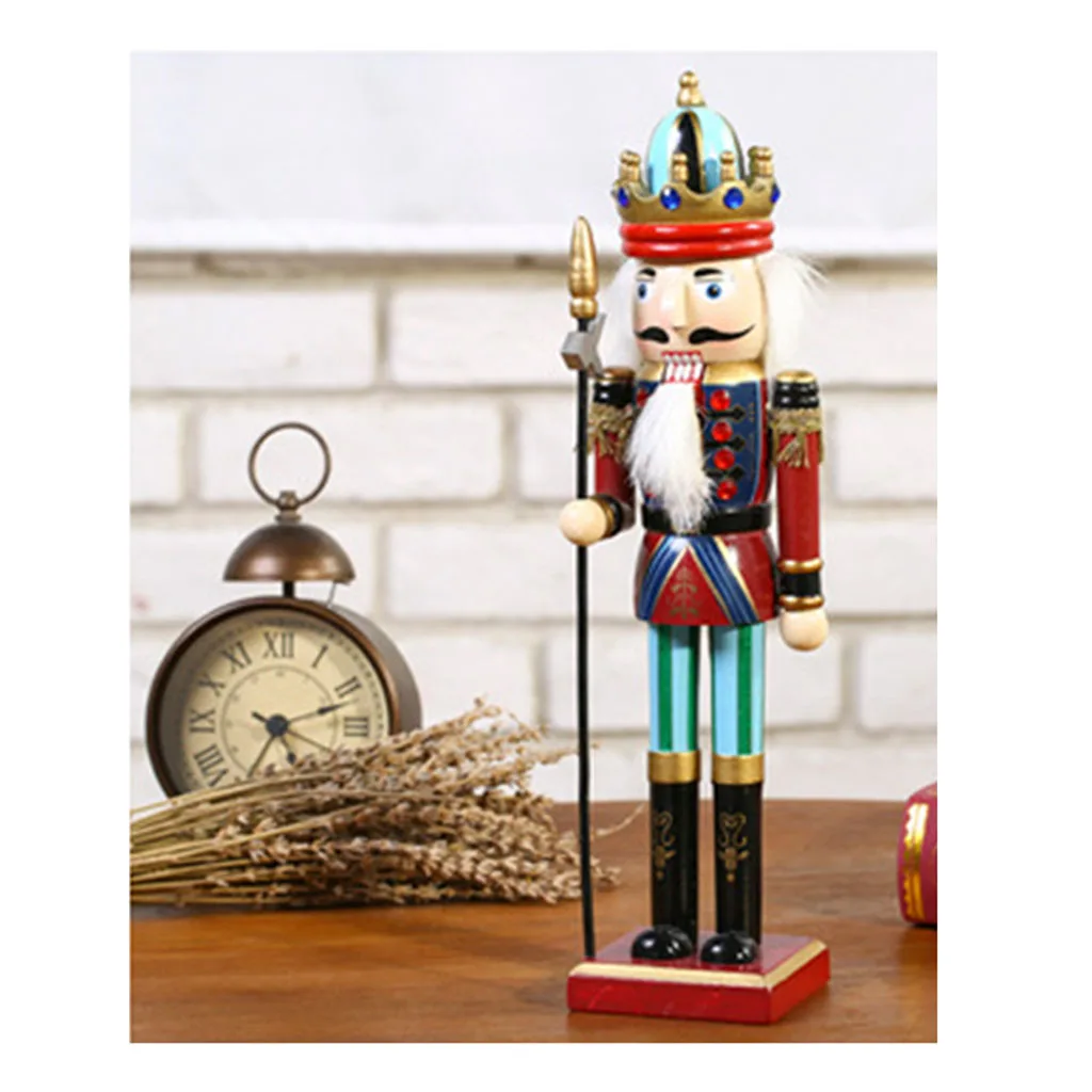 30cm Solider Figures Model Puppet Doll Toy Wooden Nutcracker Home Decor Ornaments Kids Adult Birthday Festival Gift Toys