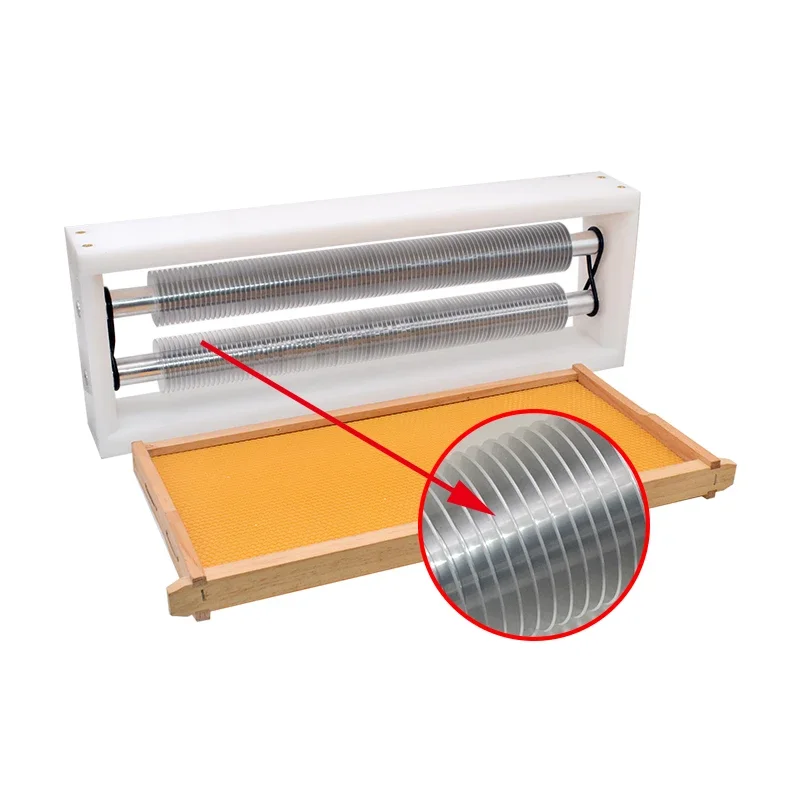 Double Roller Slit Honey Uncapper Beekeeping Comb Honey Uncapping Machine Bee Frame Uncapper Machine Beekeeping Tools Equipment