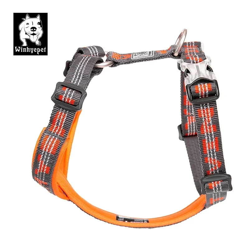 Winhyepet Dog Harness YH1802 Back-Slip Pet Straps No Pull 3M Reflective Material Walking Traveling for Large Small