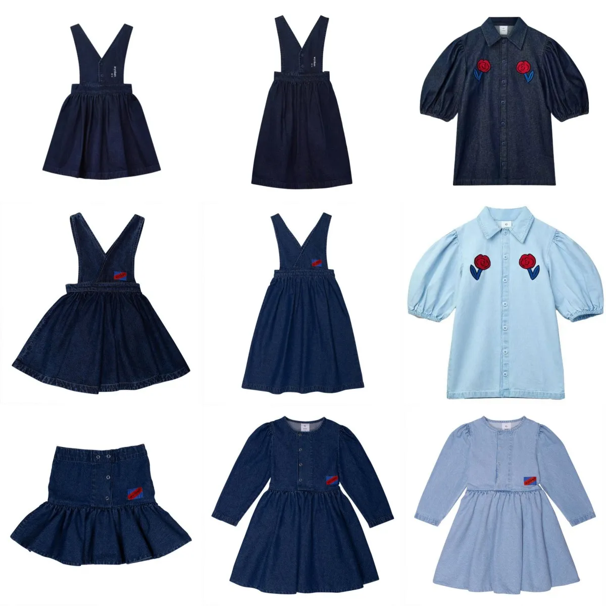 

25ss New Girls Dress WYN Cute Print Denim Dresses for Girls Baby Girls Outfit Set and Romper