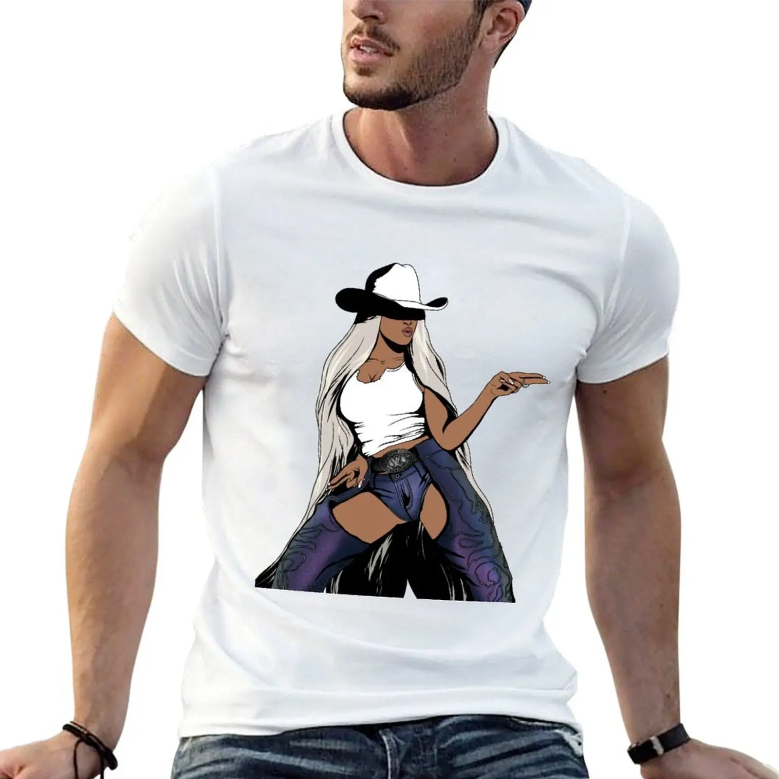 Cowboy Carter: Redemption {fan-art} T-shirt décontracté à la mode pour l'été