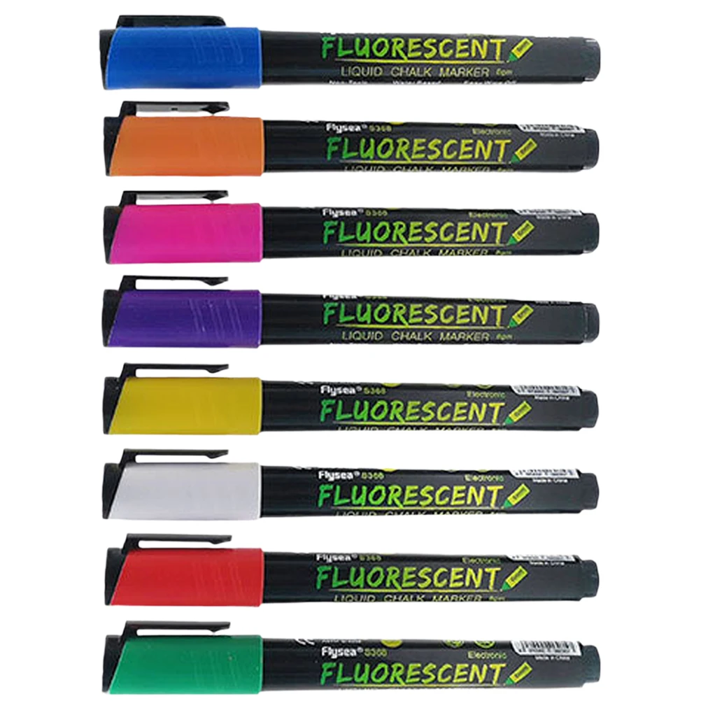 

8pcs Neon Chalk Markers Highlighter Liquid Erasable Blackboard Pens for Chalkboard Windows Glass Writing Craft DIY