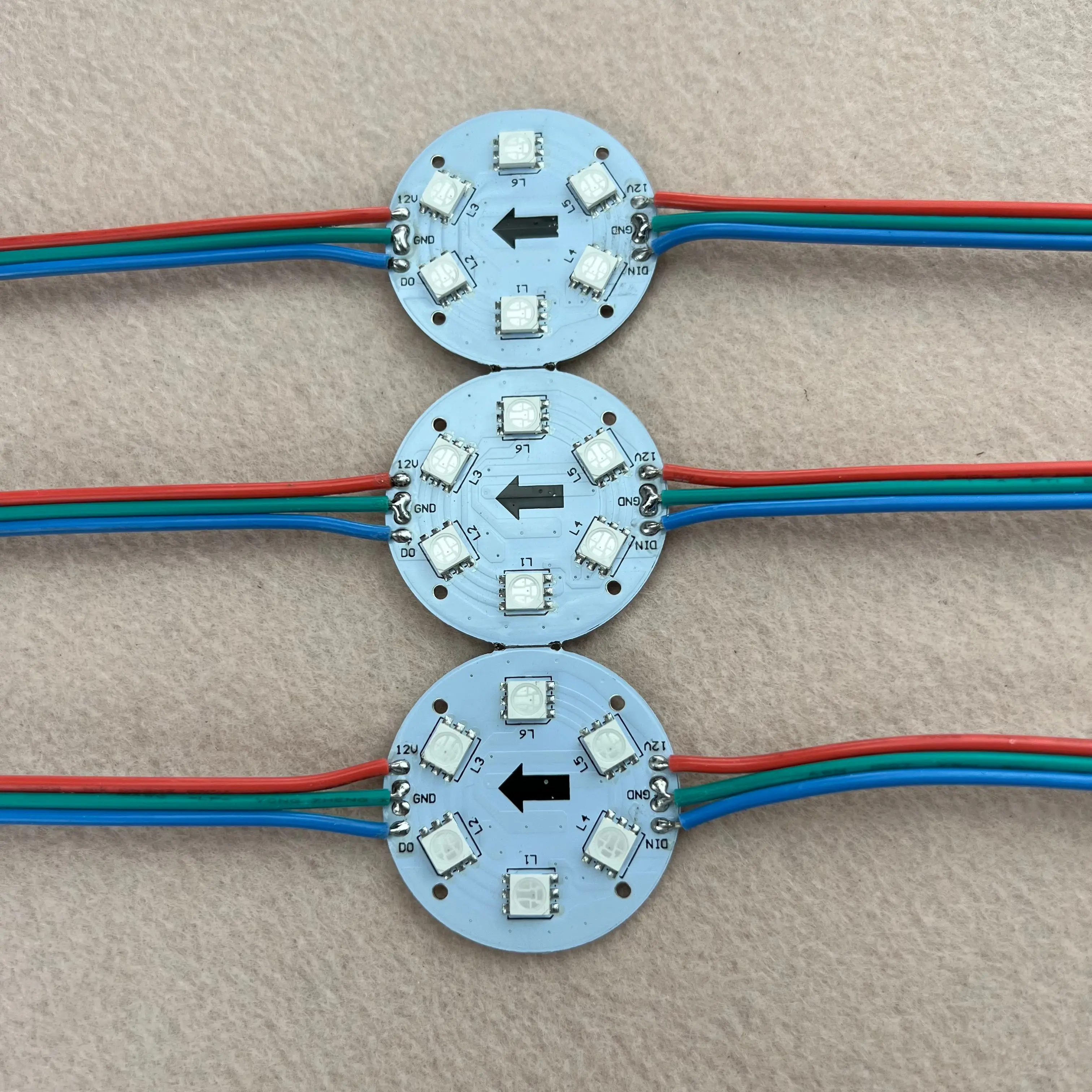 20pcs 38mm diameter WS2811 pixel module,non-waterproo;1.44W;DC12V input