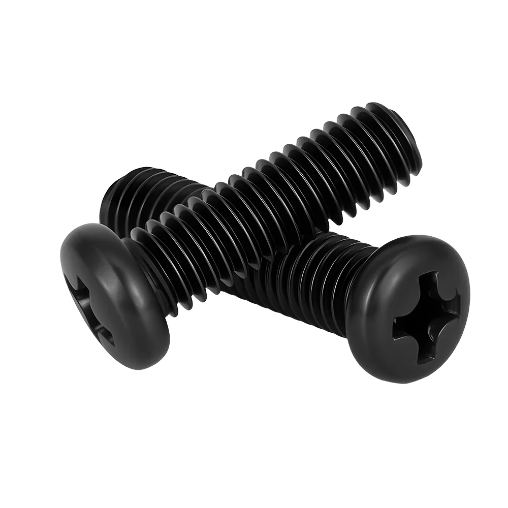 Schwarze Rundkopf-Phillips-Schrauben M1.4 M1.6 M2 M2.5 M3 M4 M5 M6 aus Kohlenstoffstahl mit Metrischem Gewinde, Kleine Kreuzschlitzschrauben, Metallbefestigungselemente – Detail 4