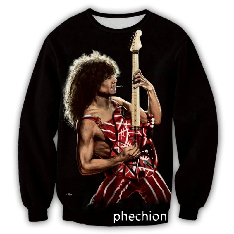 

phechion New Fashion Men/Women Van Halen Band 3D Printed Casual Sweatshirt Streetwear Men Loose Sporting Sweatshirt G31