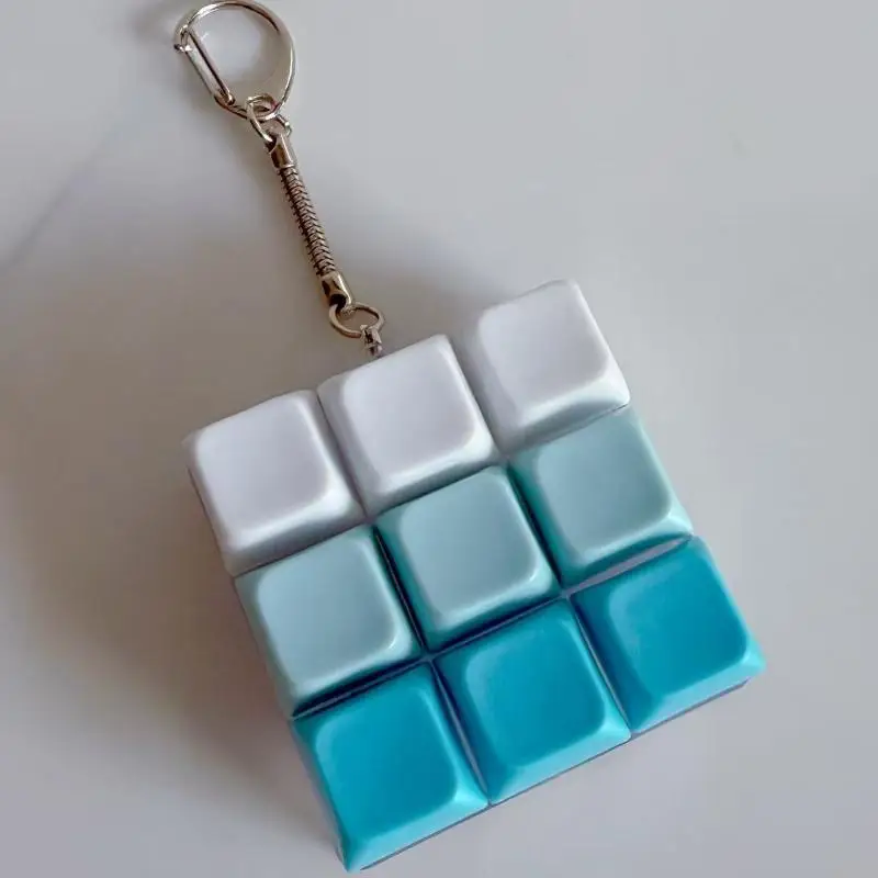 9-Tasten-LED-Tastenkappen-Schlüsselanhänger, Finger-Tastaturkappen, Spielzeug-Schlüsselanhänger, Stressabbau-Gadget, Zeitvertreib für Erwachsene – Detail 14