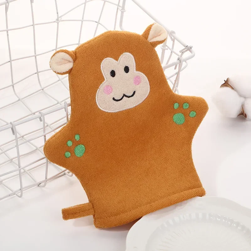 Gants de bain de dessin animé pour enfants, gant de toilette animal mignon, brosse de douche, produits de lavage propres, enfants et tout-petits