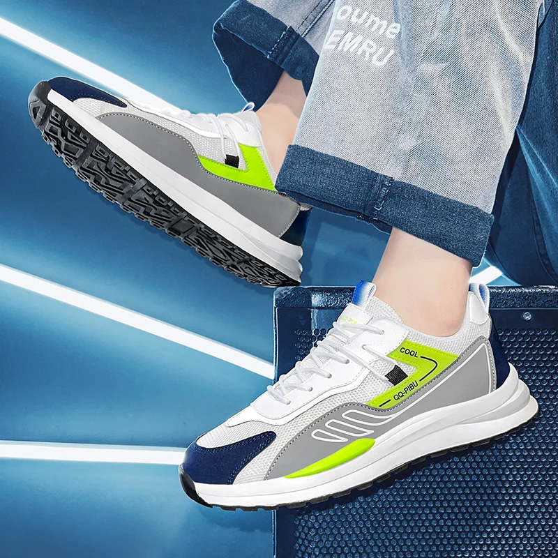 

Men's Shoes 2025 New Autumn Trendy Brand Torre Men's Thick Sole Increased Casual Flow Reflective Sports Running Trendy Shoes