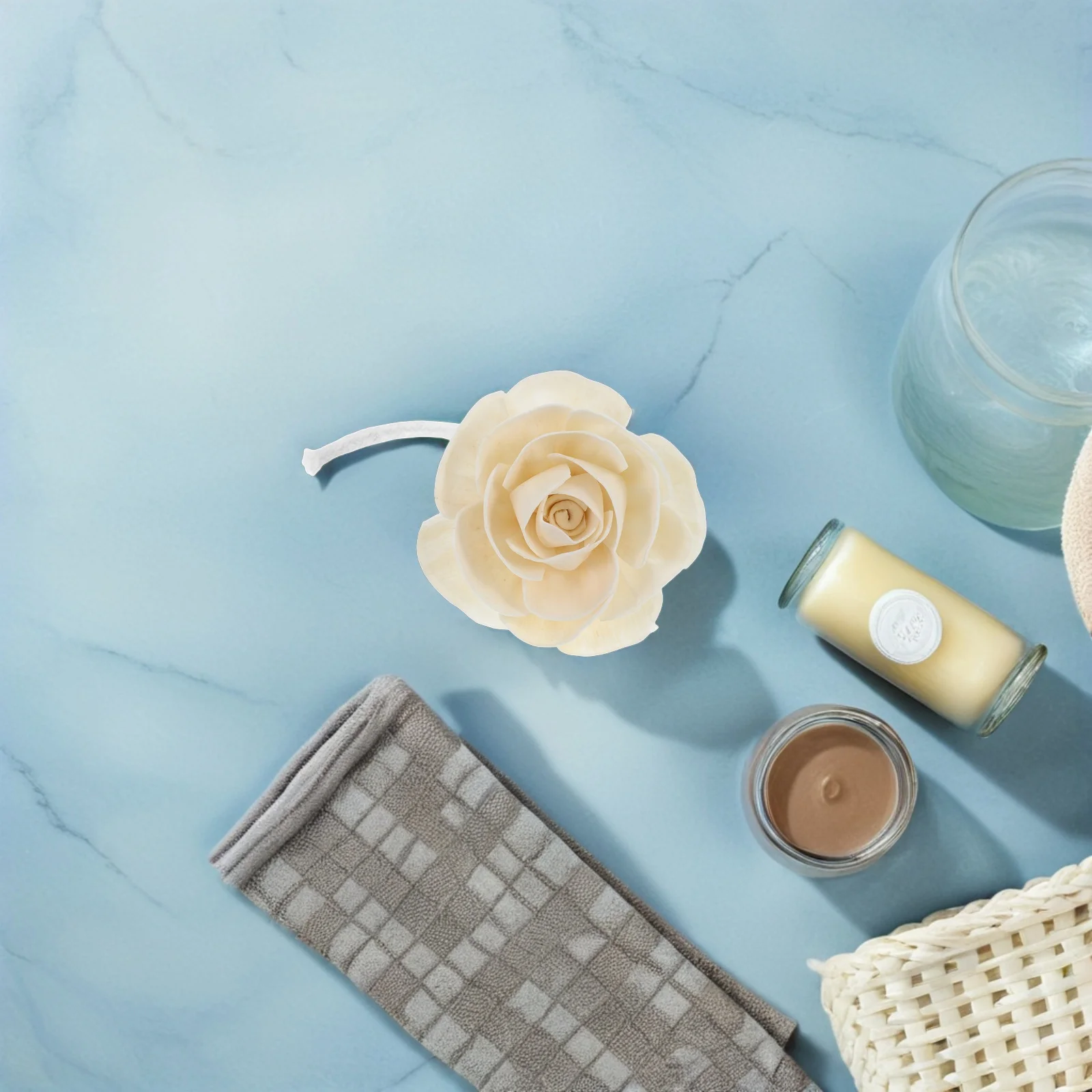 

4pcs No Flame Aroma Diffuser Sticks Realistic Dried Daisy Design For Home Office Decor Essential Oil Refill Flower Shaped