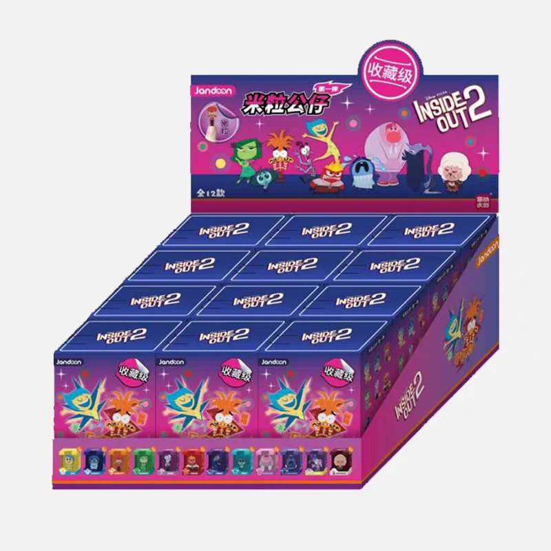 

Disney Pixar Original Jandoon Inside Out 2 Blind Box Collection Doll Mini Joy Disgust Anger Sadness Action Figure Model Toy Gift