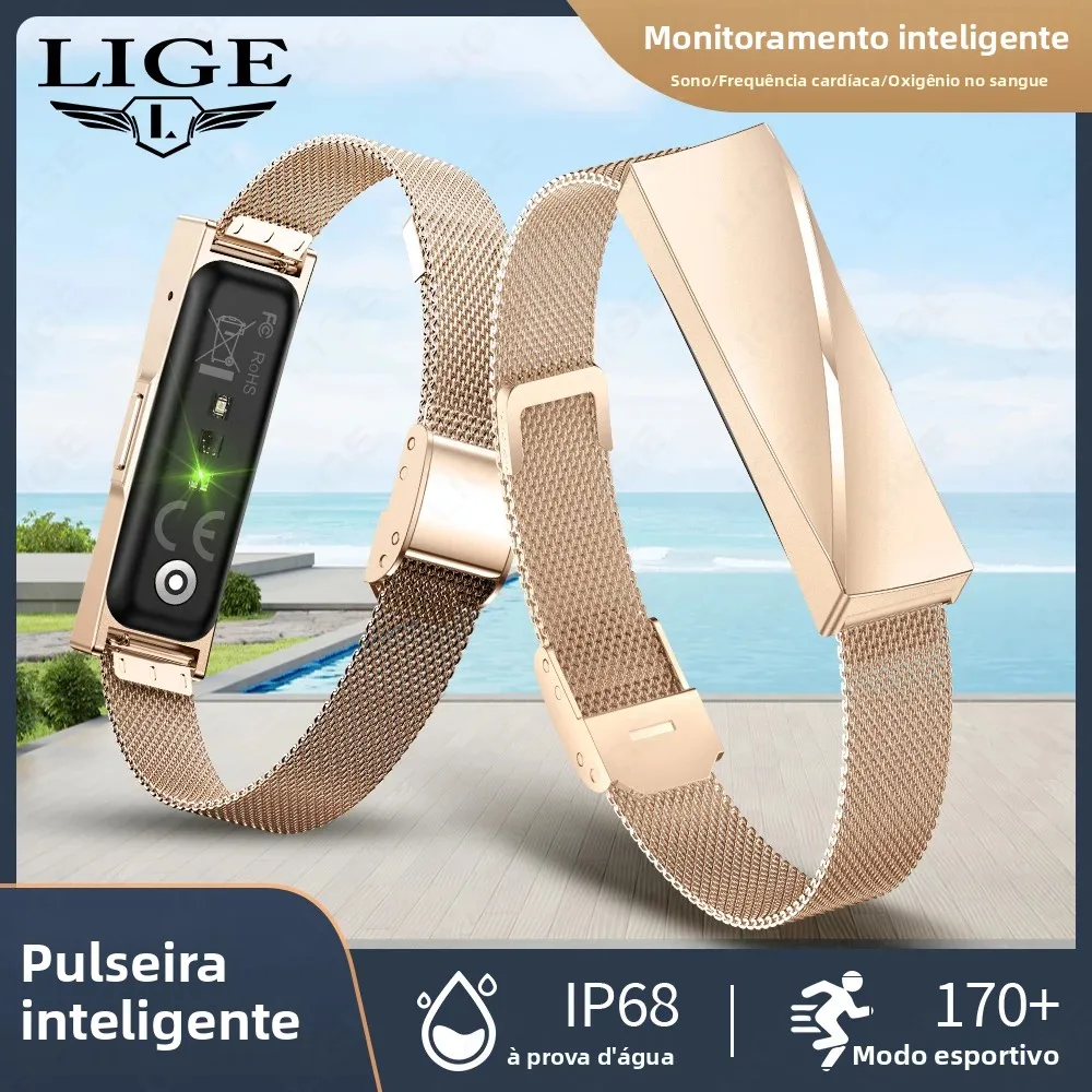 Versão Global de Pulseiras Inteligentes, Smartband Bluetooth, Monitor de Fitness, Monitor de Frequência Cardíaca, Oxigênio no Sangue e Sono, Pulseira 