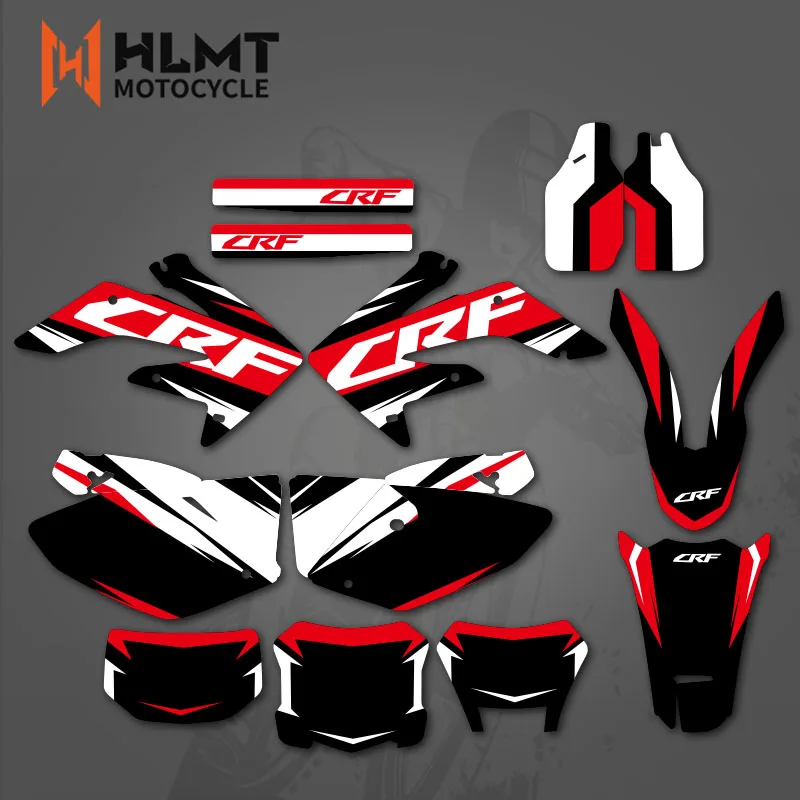 HLMT GRAPHICS & BACKGROUNDS DECAL STICKERS Kit for Honda CRF250X 2004 2005 2006 2007 2008 2009 2010 2011 2012 CRF 250 X CRF 250X