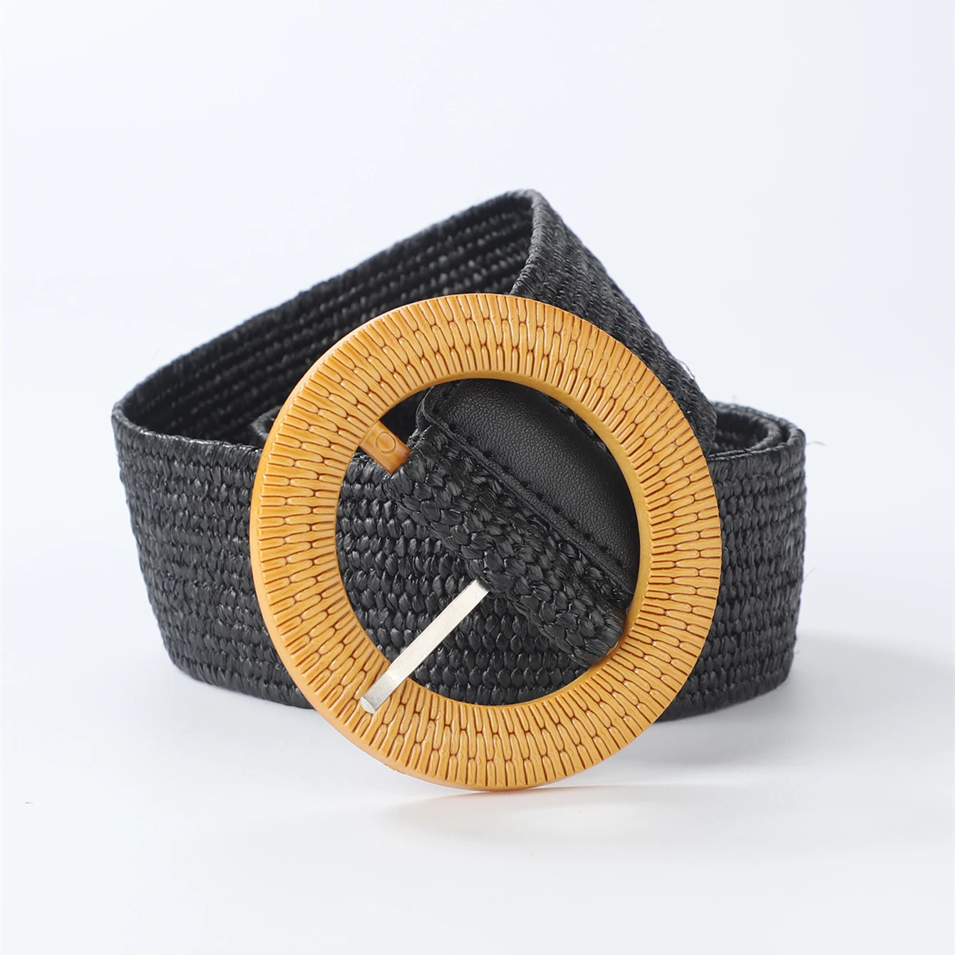 Пояс в оплетке для мужчин и женщин, широкий эластичный пояс для платьев и курток, без перфорации
